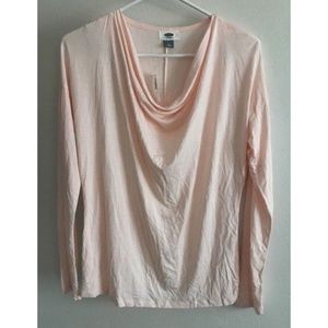 Old Navy Womens Pink Draped Tunic Loose Top Size M